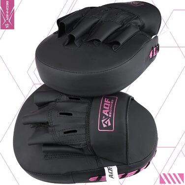 Боксерські рукавиці-лапи AQF Pratzen для муай-тай, кікбоксингу, MMA, карате (рожеві)