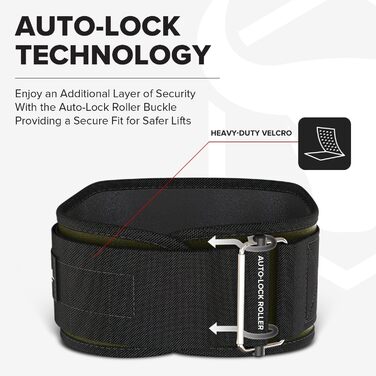 Пояс для важкої атлетики Iron Bull Strength – міцний, з автоблокуванням, для чоловіків та жінок, XXL, зелений