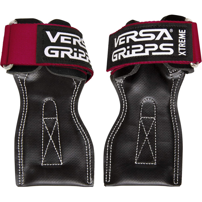 Versa Gripps Xtreme – найкращі тренувальні лямки для фітнесу, вироблені в США, розмір MED/LG, колір червоний