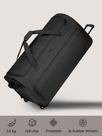 Велика дорожня сумка на колесах XXL 91 см, 128 л для чоловіків і жінок, Duffle Essentials
