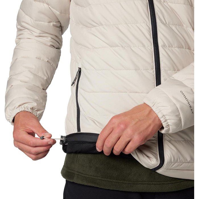 Чоловіча утеплена куртка Columbia Powder Lite II, темно-сіра/чорна (Dark Stone/Black), розмір XL