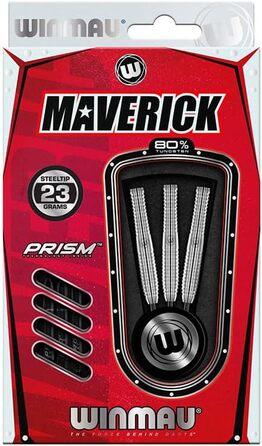 Дартс WINMAU Maverick 21-25 грам, професійний, стілтіп, вольфрамовий, комплект з оперенням та стержнями