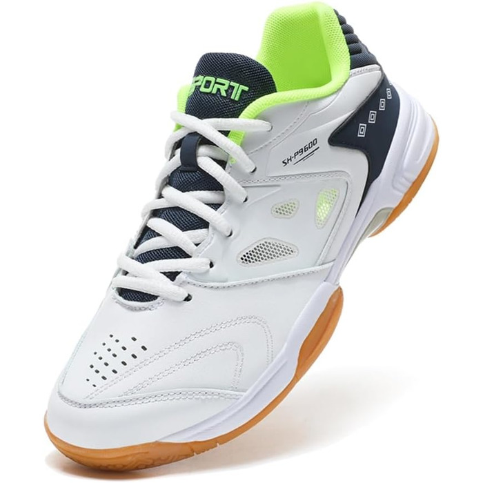 Чоловічі та жіночі гандбольні кросівки. Дихаючі, з антиковзаючою підошвою. Легкі, для змагань та тренувань. Білі, червоні (білий, зелений), 47 EU