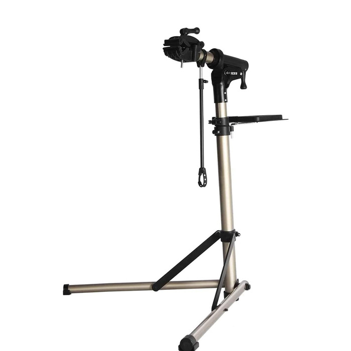 Підставка для збирання велосипеда CXWXC - професійна стійка для ремонту з підносом для інструментів та магнітним відділенням, поворотна та складна, до 30 кг, колір шампань