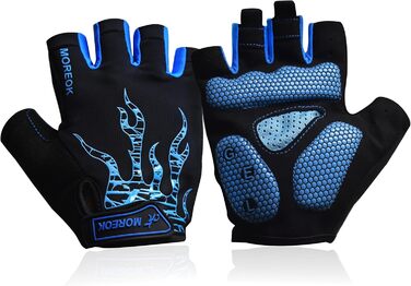 Велосипедні рукавички для чоловіків та жінок літні, для гірського велосипеда, шосе, піших прогулянок та альпінізму (блакитні, XL)