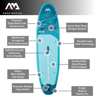 SUP-дошка Aqua Marina Rundum надувна, комплект (зелений) для початківців