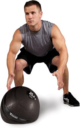 Слэмбол BODY-SOLID 13,6 кг (30 lbs) для фітнесу, кросфіту, гумовий м'яч для силових тренувань