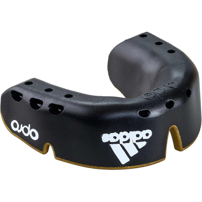 Капа для боксу adidas OPRO Gen4 Gold Edition біла - захист для рота, професійна, для боксу, кікбоксингу, ММА