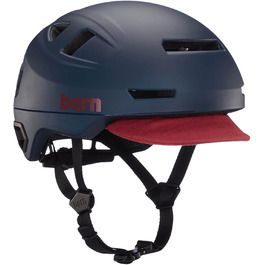 Велосипедний шолом Bern Hudson Commuter з MIPS, LED-підсвіткою та сумісністю з U-Lock, розмір L, матовий темно-синій