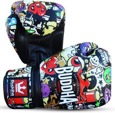 Боксерські рукавички BUDDHA FIGHT WEAR Fantasy Zippy – Муай Тай, Кікбоксинг, 10 oz, Штучна шкіра