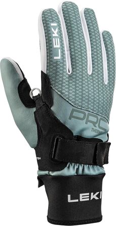 Жіночі лижні рукавички LEKI PRC ThermoPlus Shark, бірюзові, розмір 6