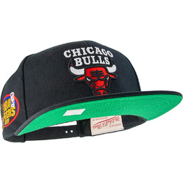 Кепка Mitchell & Ness NBA Top Spot Snapback Chicago Bulls, чорний колір, універсальний розмір