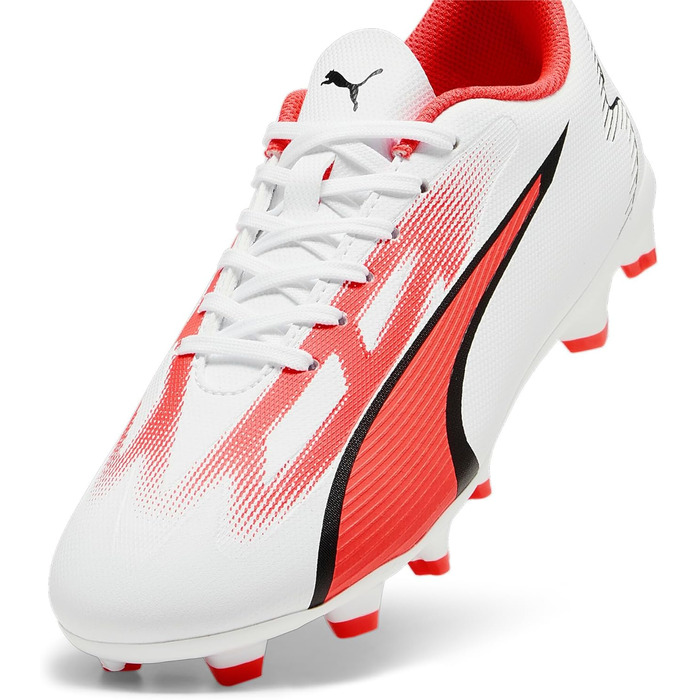 Дитячі футбольні бутси PUMA Ultra Play FG/AG Jr для футболу, 33 EU, білий/чорний/фіолетовий