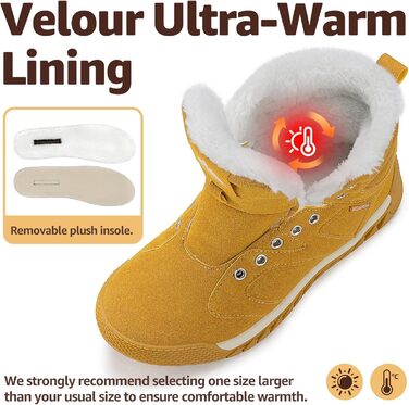 Черевики зимові жіночі Mishansha Herren, утеплені, снігоступи, зимові черевики, розмір 36-48 EU (40 EU, теплий жовтий)