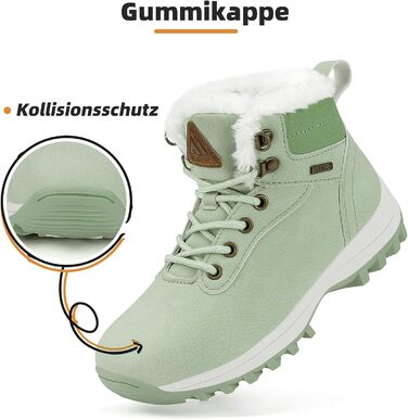 Дитячі зимові черевики Mishansha для хлопчиків та дівчаток, теплі, водонепроникні, снігоступи (32 EU, зелені)