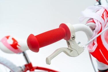 Дитячий велосипед Huffy Glimmer 18 дюймів червоний для дівчаток 6-8 років, легка швидка збірка, зі стабілізаторами