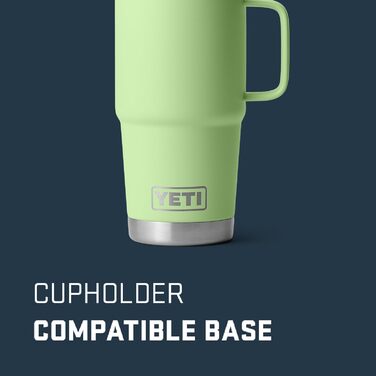 Термочашка YETI Rambler з вакуумною ізоляцією, нержавіюча сталь, 591 мл, лимонно-зелена, з герметичною кришкою