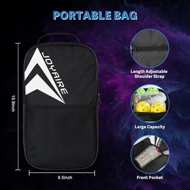 Набір для піклболу: 2 ракетки з серцевиною з волокна, 4 м'ячі та сумка. Підходить для дорослих та дітей, початківців