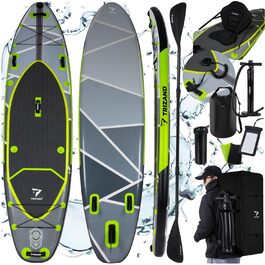 SUP дошка TRIZAND 335 см Комплект: сидіння, весло, насос, аксесуари. Надувний борд для початківців та просунутих. Каяк-сет для активного відпочинку