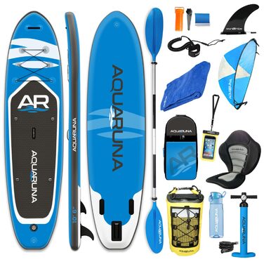 SUP дошка Aquaruna надувна з аксесуарами, армійний PVC AR1 - комплект для початківців
