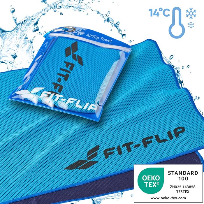 Набір охолоджуючих рушників Fit-Flip 3 шт. – для фітнесу та спорту – мікрофібра, охолоджуюча функція, 100x30 см