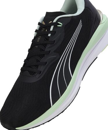 Кросівки Puma Electrify Nitro 2 Run 75 для бігу по місту, 45 EU, Puma Black Light Mint Puma Gold
