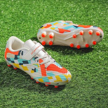 Дитячі футбольні бутси Multi Ground, професійні, легкі, для штучного поля, залу, вулиці, атлетики, тренувань, 30 EU, бежеві