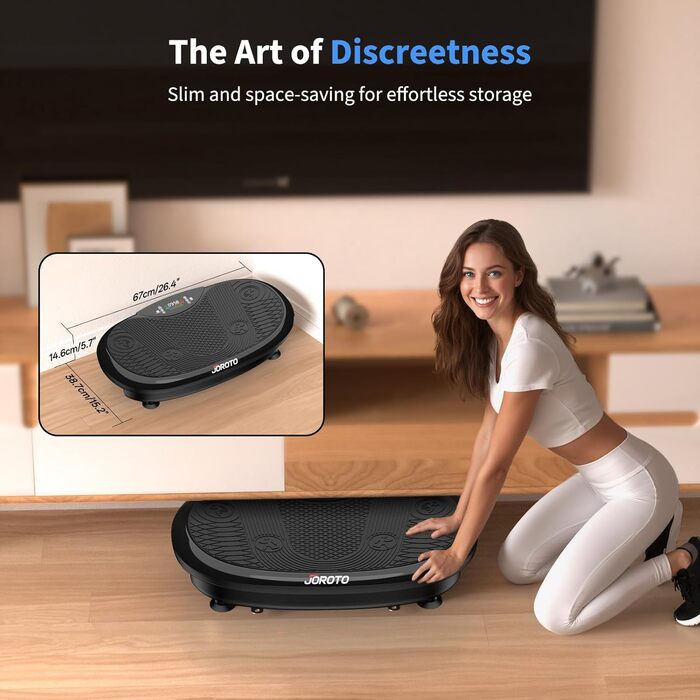 Платформа для вібраційного тренування JOROTO 4D - професійне тренування всього тіла | LED-підсвічування | до 180 кг, тиха та неслизька | для дому