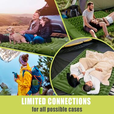 Каремат для кемпінгу TEGOVE самонадувний, компактний, з насосом та подушкою. Легкий килимок для туризму, пляжу, подорожей та намету