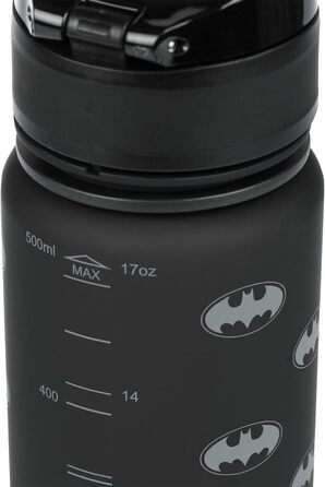 Дитяча пляшка для води Baagl Tritan 500 мл з логотипом Batman, непротікаюча, для школи та спорту