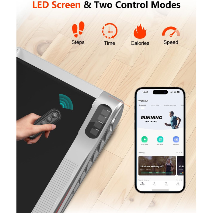 Електрична бігова доріжка Dskeuzeew F521 з нахилом 5%, Bluetooth, додатком, для дому, під стіл, швидкість 1-6 км/год