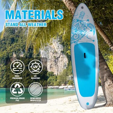 Надлегка SUP-дошка FEATH-R-LITE для дорослих, широка та стійка, з преміум аксесуарами (весло, сумка, насос), синя
