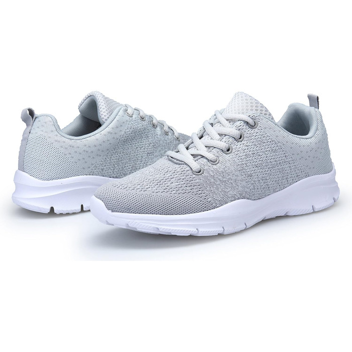 Кросівки для бігу та фітнесу: дихаючі, легкі, сірі, 44 EU (для чоловіків та жінок)