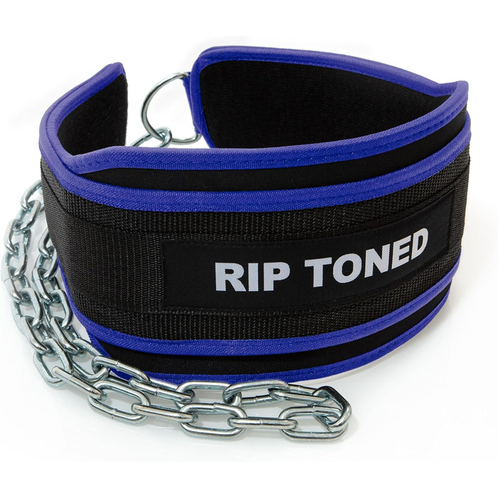 Пояс для підтягувань Rip Toned з 81 см ланцюгом, для пауерліфтингу, бодібілдингу та кросфіту, посилений, гарантія