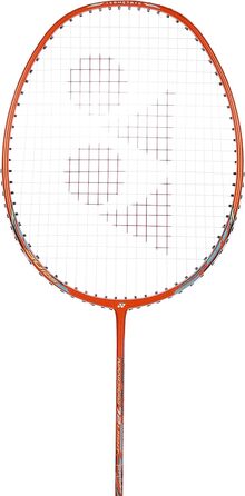 Бадмінтонна ракетка YONEX Nanoray 72, легка, 5U G4, ізометрична, неонова помаранчева, нанометричний карбон, X-FULLERENE, Aero + коробчаста рама, Solid Feel Core, інтегроване T-з'єднання, розроблена в Китаї