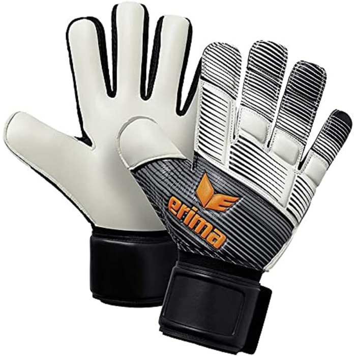 Воротарські рукавички Erima Skinator Hybrid Training 9, чорні/білі/неоново-оранжеві