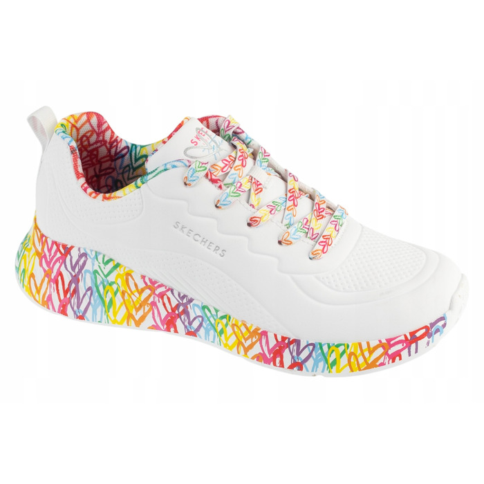 Жіночі кросівки SKECHERS UNO LITE - EXUBERANT HEARTS (38,5), білі