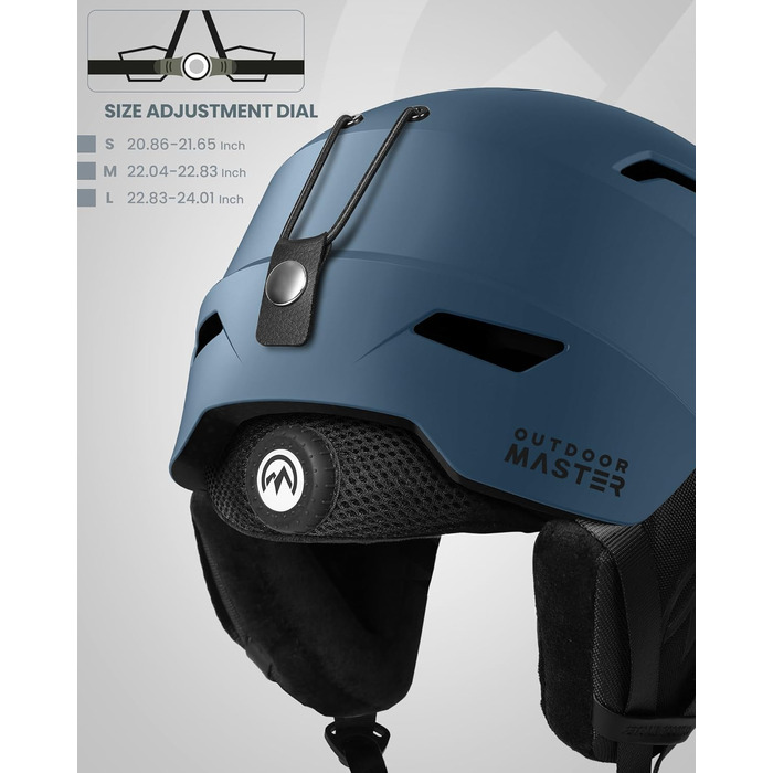 OutdoorMaster лижний шолом з маскою для дорослих, чоловіків, жінок та підлітків, 12 вентиляційних отворів, для сноуборду та лиж