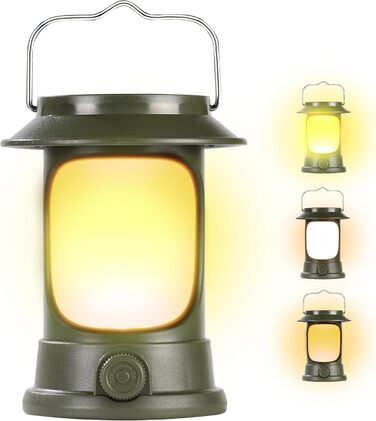 LED кемпінгова лампа-ліхтар у ретро стилі, регульована яскравість, тепле світло, для кемпінгу, саду, надзвичайних ситуацій, USB-зарядка