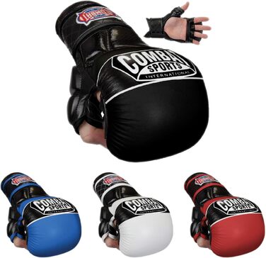 Боксерські рукавички Combat Sports Max Strike для MMA, муай-тай, кікбоксингу, чорного кольору. Рукавички з відкритою долонею, без пальців, для чоловіків та жінок.