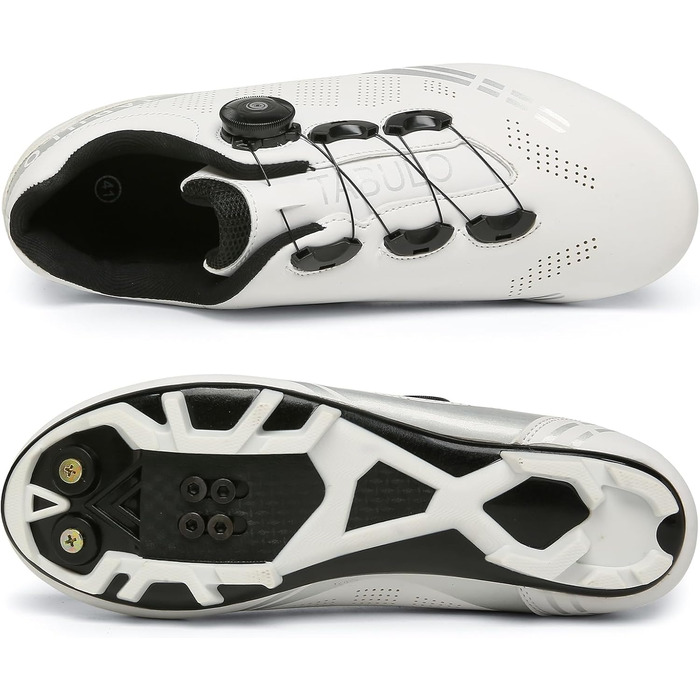 Кросівки для гірського велосипеда MTB, унісекс, сумісні з SPD, з клітами, 46 EU, білі