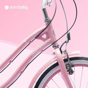 Дитячий велосипед Sun Baby Heart 20 дюймів, 6 швидкостей Shimano, для дівчаток 6-10 років, регульований