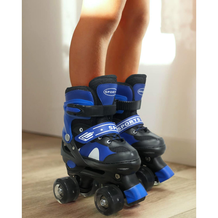 Дитячі ролики Ceestyle з регулюванням розміру, класичні ролики Disco з підсвічуванням, блакитні, розмір 27-37