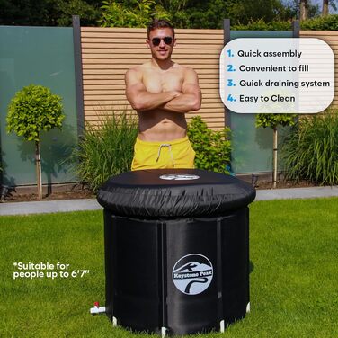 Кріо ванна для відновлення та імунітету 85 см Ø * 72 см - Чорна