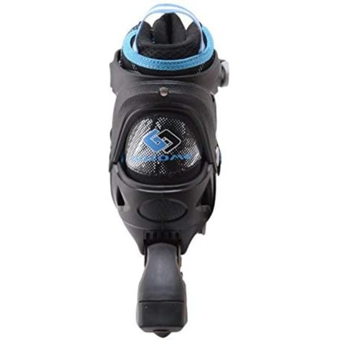 Інлайнери Tante Tina Pro для дітей - дитячі ролики-інлайнери з підсвічуванням, регульовані на 4 розміри, 4 кольори (чорний/зелений, чорний/синій, L (38-41))