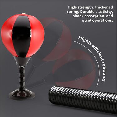 Бокс-груша надувна для офісу з присоскою | Розвантаження стресу для підлітків, офісних працівників, студентів