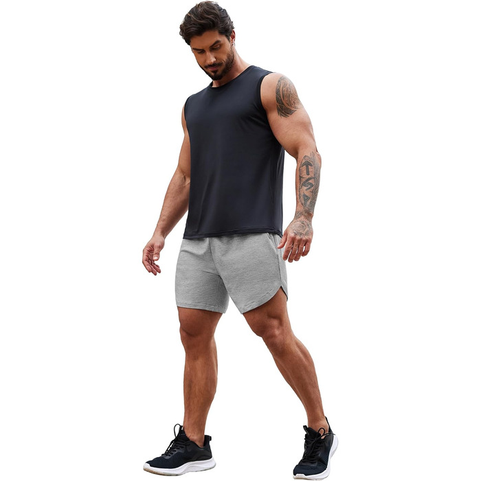 Чоловічі спортивні шорти Coofandy (2 шт.) - бордовий/чорний, XXL