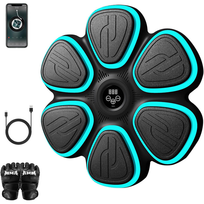 Електронна боксерська машина для дому та фітнес-залу: інтелектуальний тренажер з музикою та рукавичками