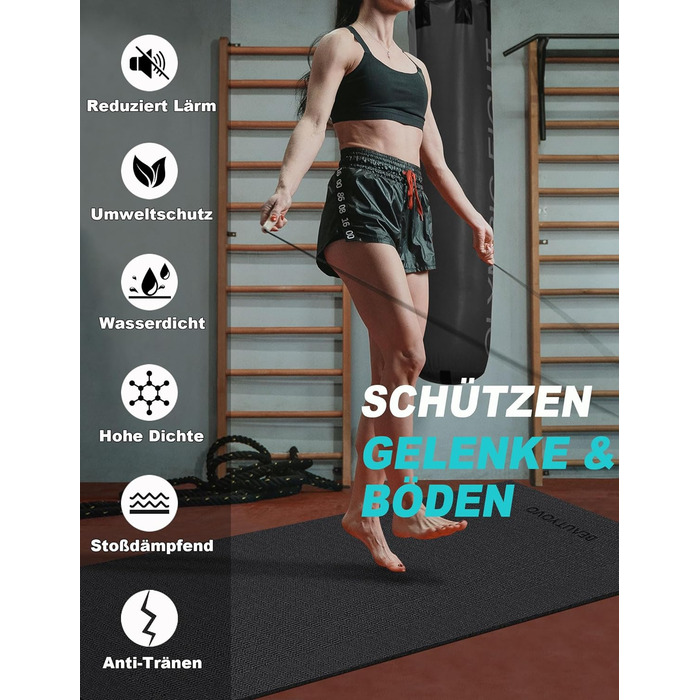 Килимок для йоги TPE 8 мм з ременем, антиковзкий, для пілатесу, фітнесу, дому та вулиці