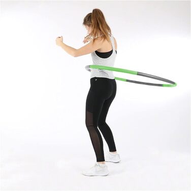 Фітнес хулахуп Sport-Tec 100 см, 1,5 кг, з мірною стрічкою, для схуднення, лимонний
